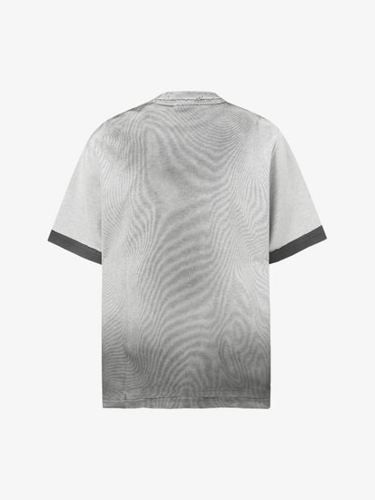 Vintage Distressed Washed Gradient Short-sleeved T-shirt 