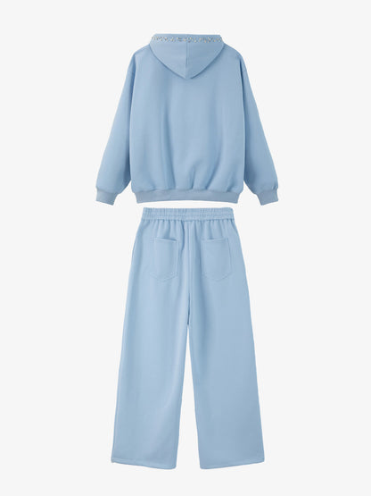 Supermade Pearl Embellished Zip Up Set 