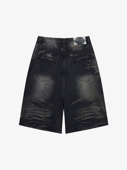 Mountain Motif Bermuda Shorts