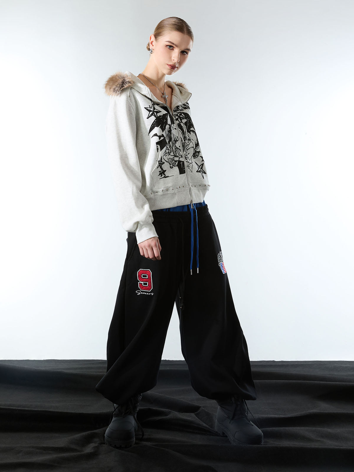Vintage Paratrooper Layered Look Sweatpants - 2556 