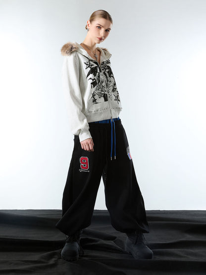 Vintage Paratrooper Layered Look Sweatpants - 2556 