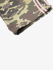 Striped Camo Color Block Wide-Leg Sweatpants