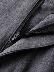 Double Waist Pinstripe Balloon Pants 