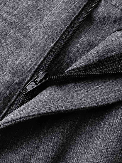 Double Waist Pinstripe Balloon Pants