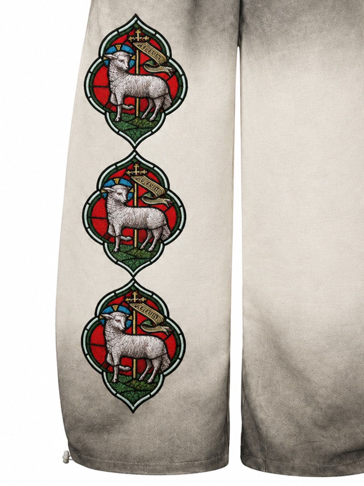 Gradient Graphic Wide-Leg Sweatpants