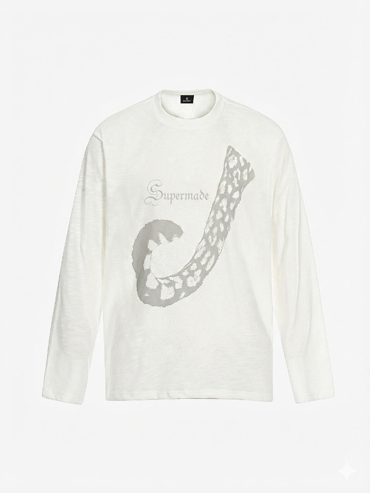 Abstract Leopard Tail Graphic Long Sleeve T-Shirt