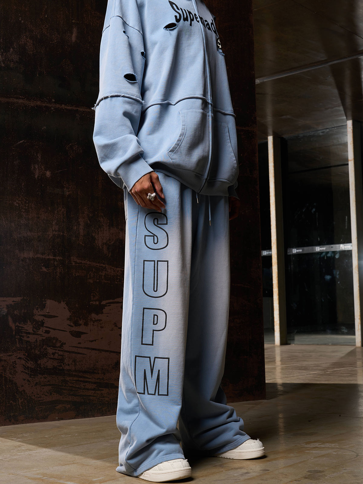 Original Washed Hooded Sweatshirt Suit 
