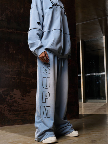 Original Washed Hooded Sweatshirt Suit 