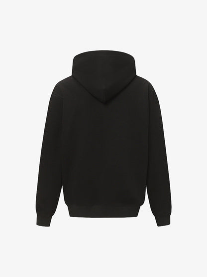 Unisex Hoodie with Embroidered Earth and Star Design - Trendy and Bold Statement Piece 
