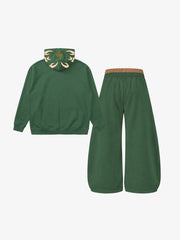 Scorpion Skeleton Graphic Hoodie & Wide-Leg Sweatpants Set