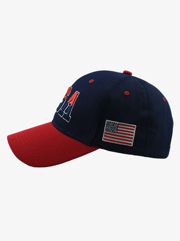 Cappellino da baseball bicolore con ricamo USA