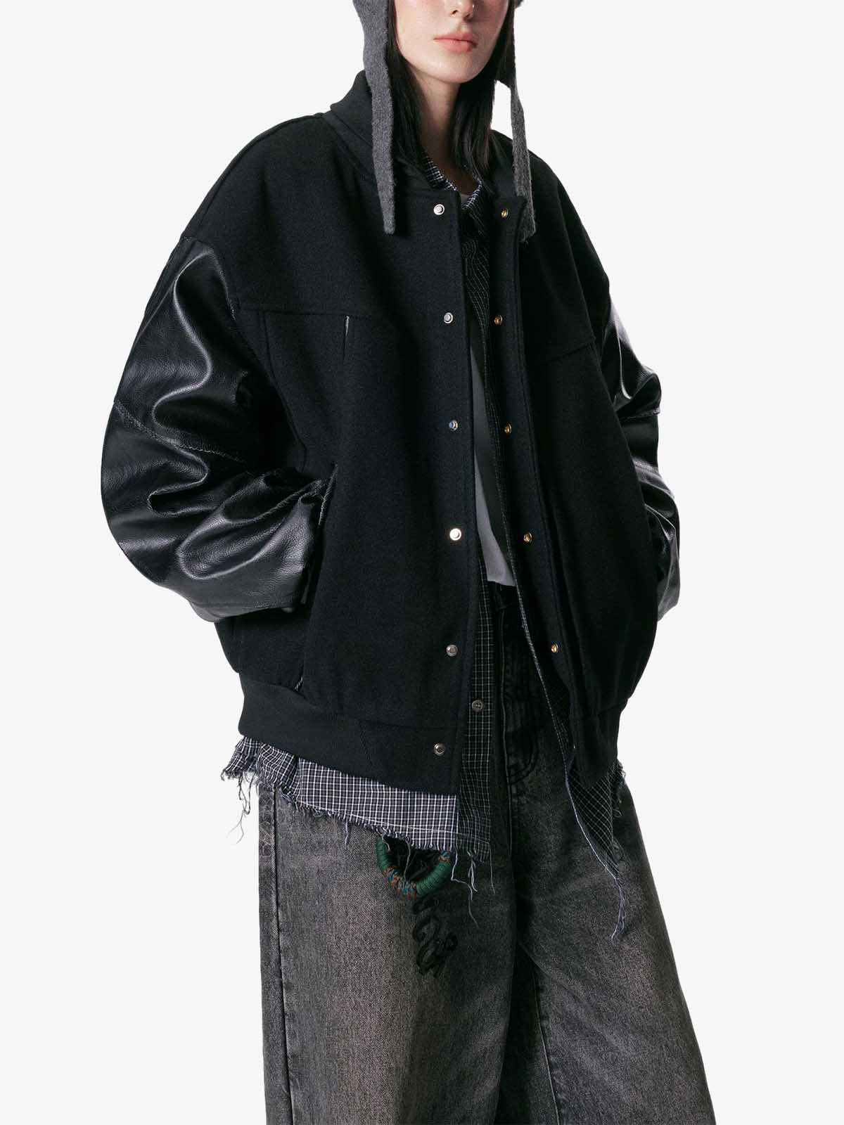 Stylish Black Bomber Jacket with Sleek Design for Modern Fashionistas 