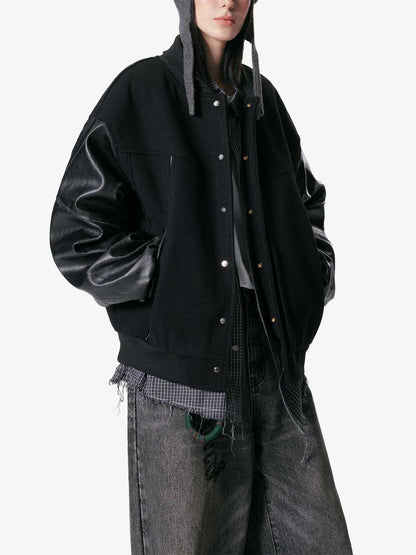 Stylish Black Bomber Jacket with Sleek Design for Modern Fashionistas 