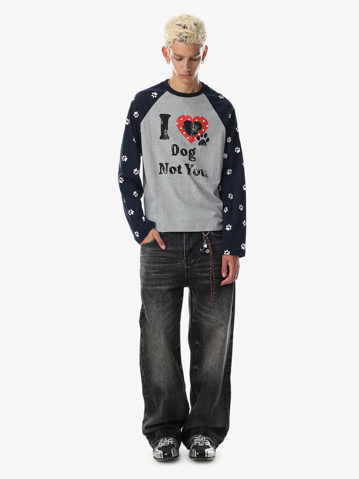 Slogan Raglan Long Sleeve Tee