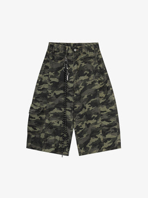 Camo Charm Detail Baggy Jorts