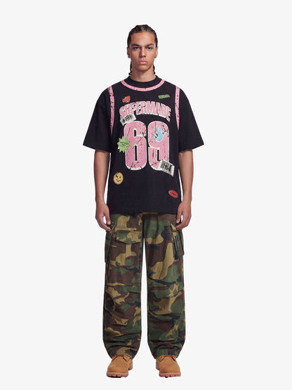 Distressed Number 69 Graphic Print T-Shirt 