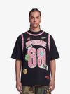 Distressed Number 69 Graphic Print T-Shirt 