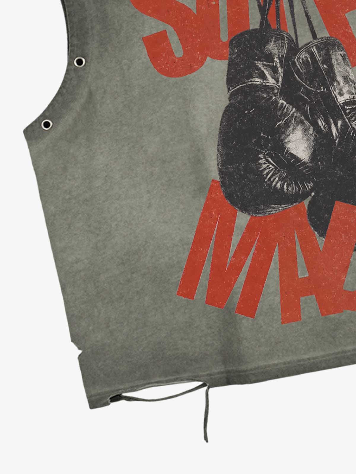 Débardeur à motif boxe vieilli
