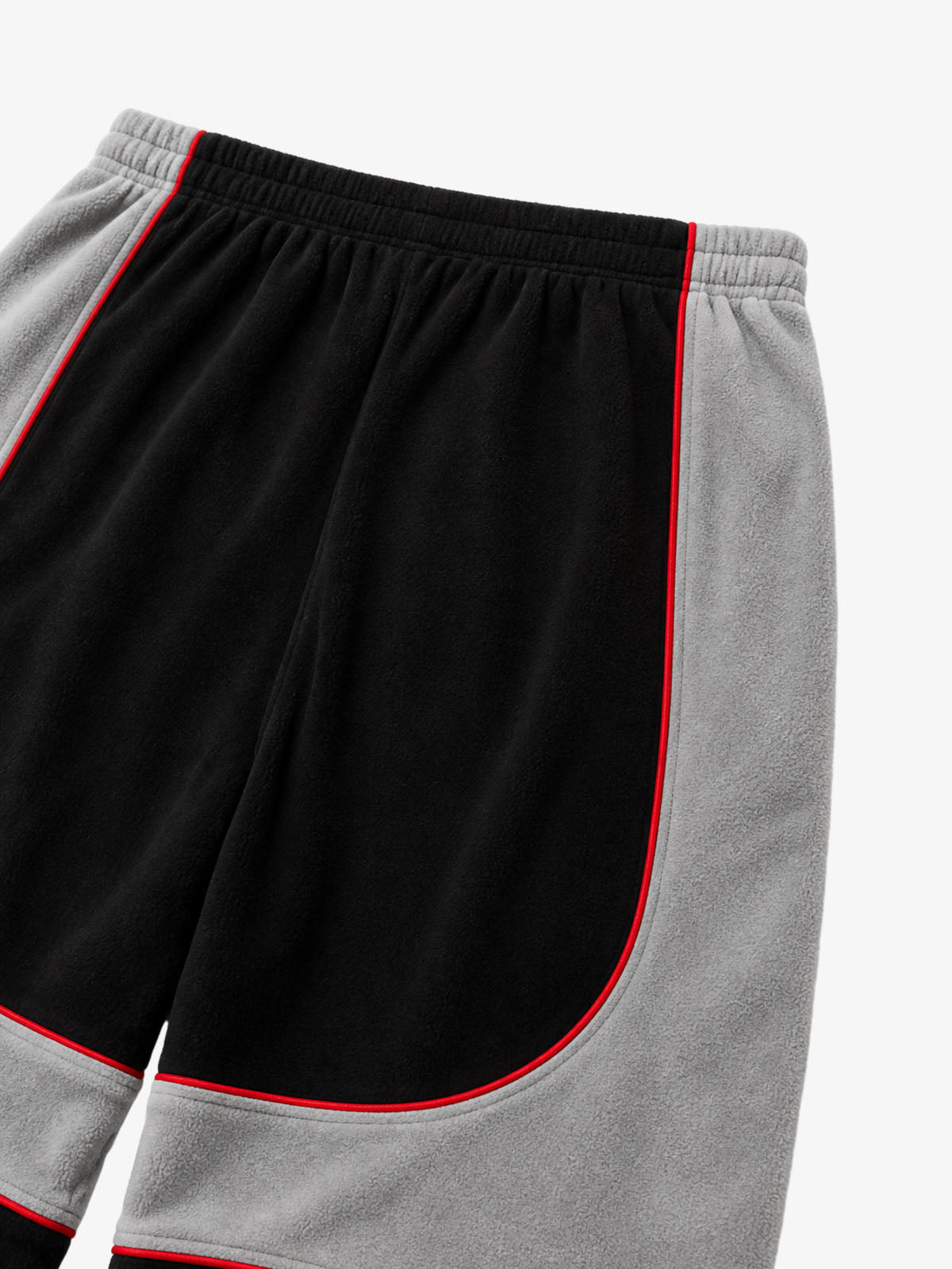 Tai Chi Embroidered Panelled Fleece Sweatpants