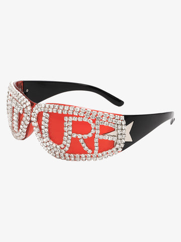 Rhinestone Embellished Sunglasses