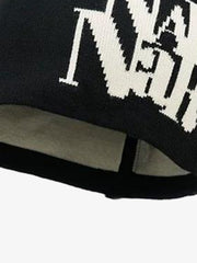 Letter Jacquard Knit Beanie