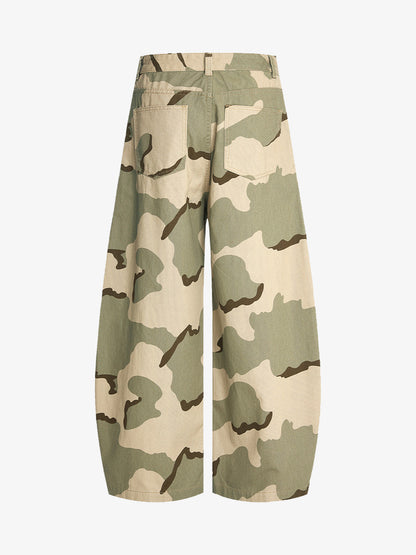 Camouflage Wide-Leg Trousers for Casual and Outdoor Adventures 
