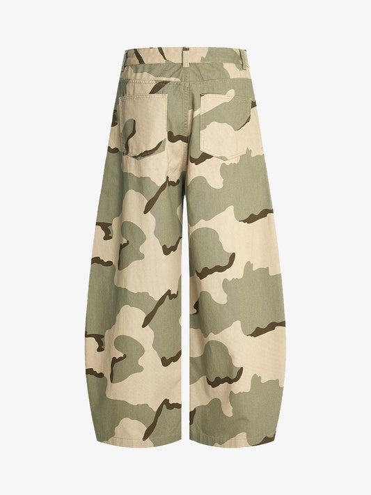 Camouflage Wide-Leg Trousers for Casual and Outdoor Adventures 