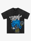 Thesupermade Graffiti Trend Blue Dreadlock Boy T-shirt 