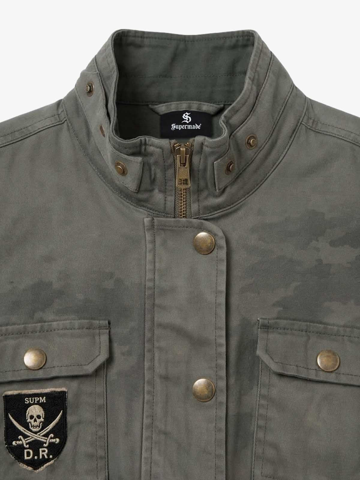 Skull Patch Embroidered Heavyweight M65 Jacket