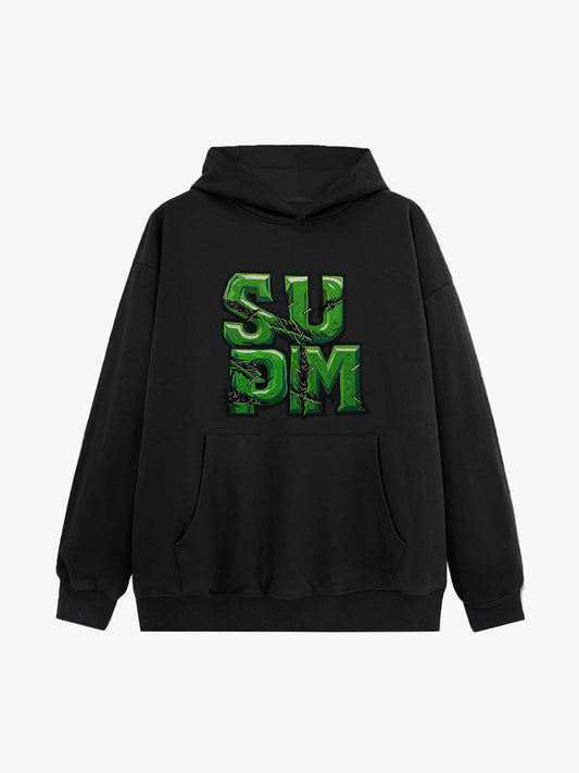 Supermade Green Thorn Font Hooded Sweatshirt 