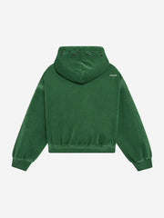 Vintage-Wash Heavyweight Denim Hoodie