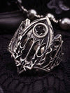 Stainless Steel Gothic Cathedral Ring with Intricate Church Window Design for Men and Women 
