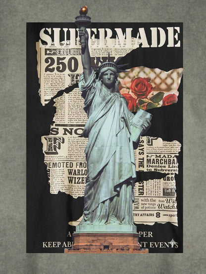Vintage Liberty Newspaper Sleeveless T-Shirt 