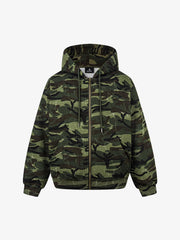 Camo Waffle-Knit Hoodie