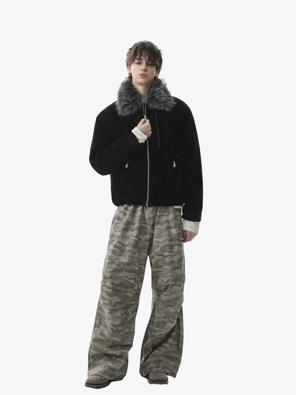 Winter Essential Faux Fur Trimmed Jacket with Adjustable Drawstrings 