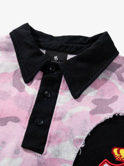 Polo-Shirt mit Camouflage-Stickerei