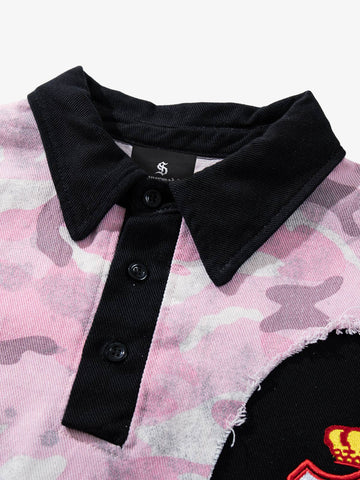 Camo Embroidered Polo Tee