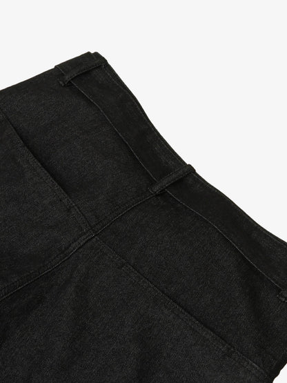 Stylish Wide-Leg Denim Trousers with Unique Side Pockets for Modern Fashionistas 