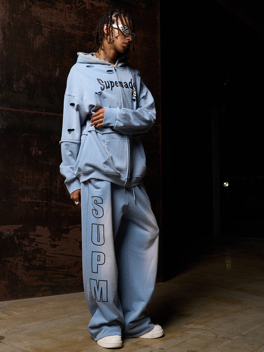 Original Washed Hooded Sweatshirt Suit 