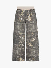 Tree Camo Ribbed Low-rise Jeans