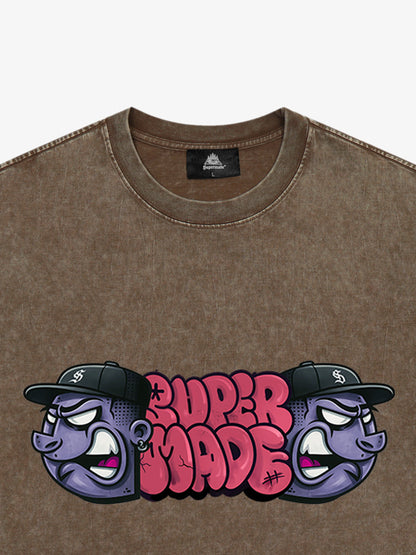 Supermade Graffiti Head Stylish Graphic T-Shirt 