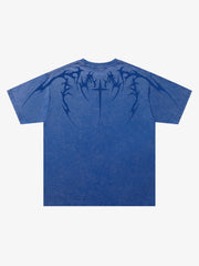 Maglietta effetto invecchiato con grafica Cross Thorn