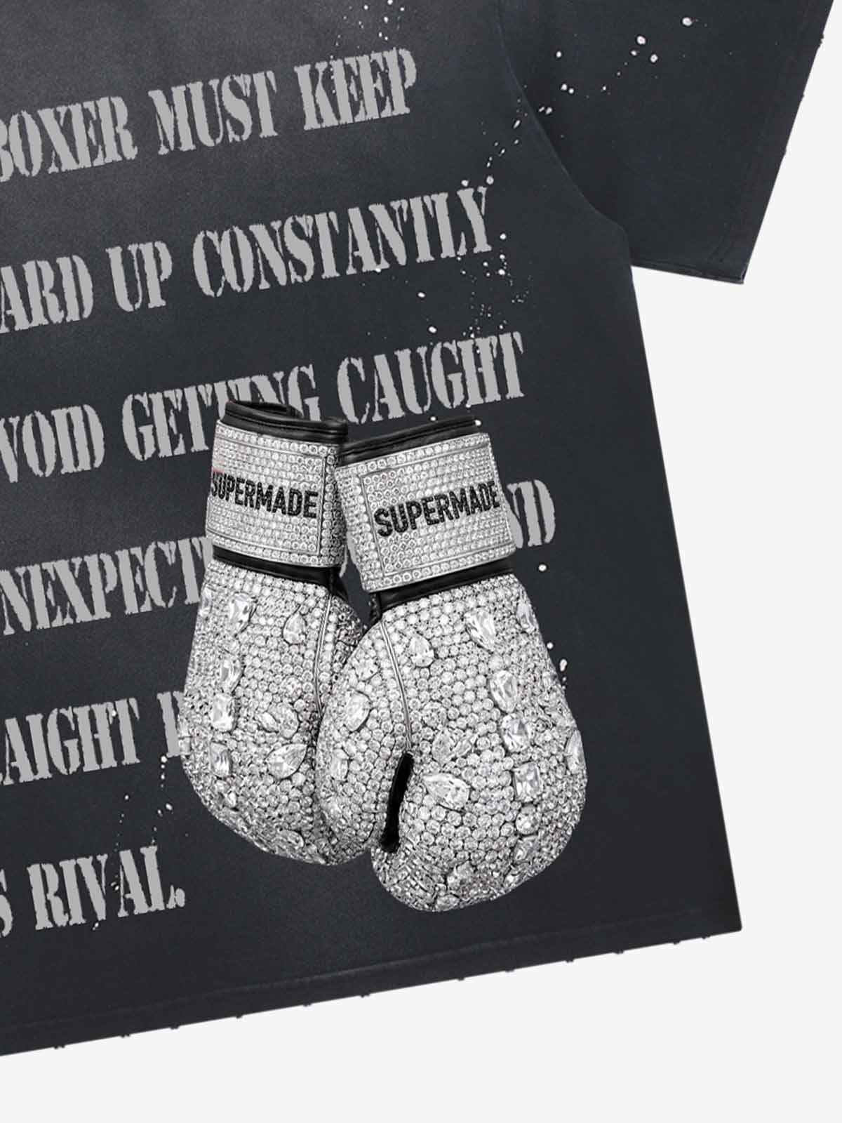 T-shirt gant de boxe strass