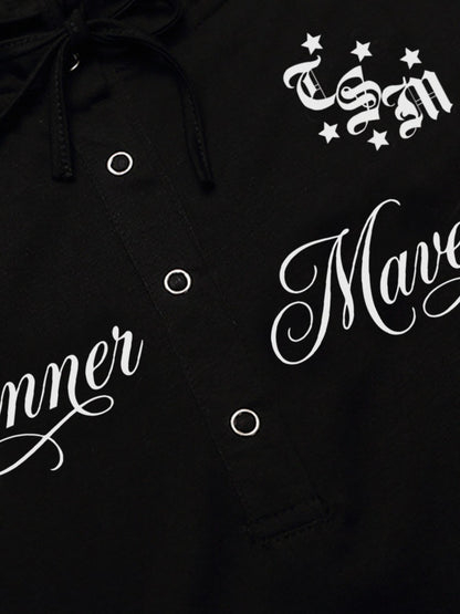 Star Graphic Hooded Long Sleeve Tee