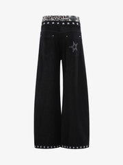 Leopard Layered Jeans
