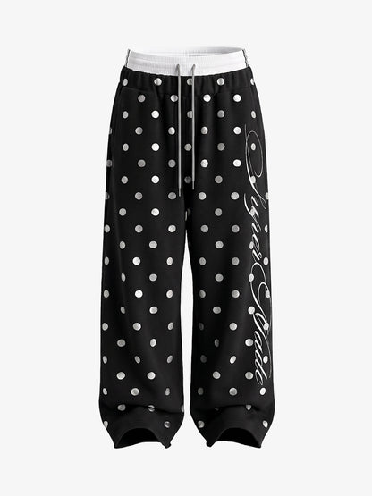 Double Waist Polka Dot Pants