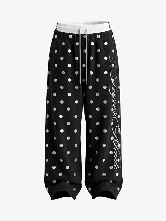 Hose mit doppeltem Bund und Polka-Dots