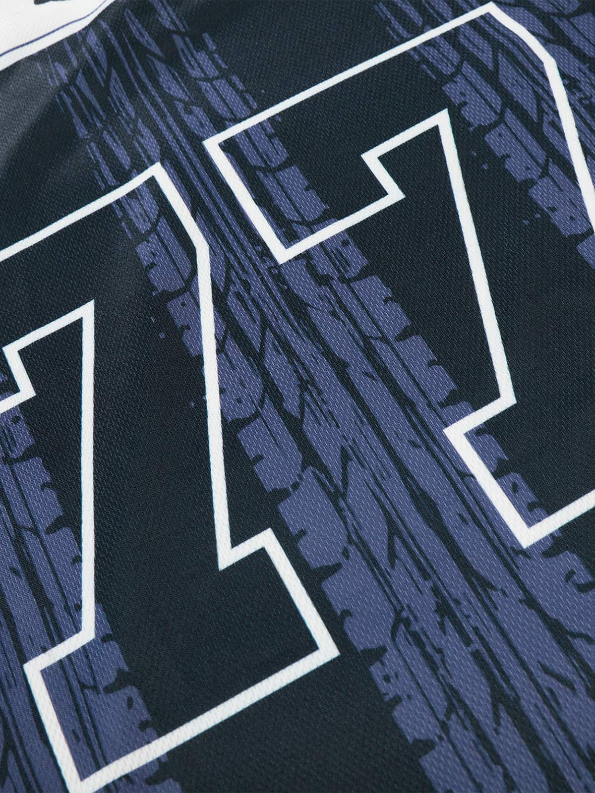 Polyester Sports Jersey with Graphic Print and V-Neck Design 