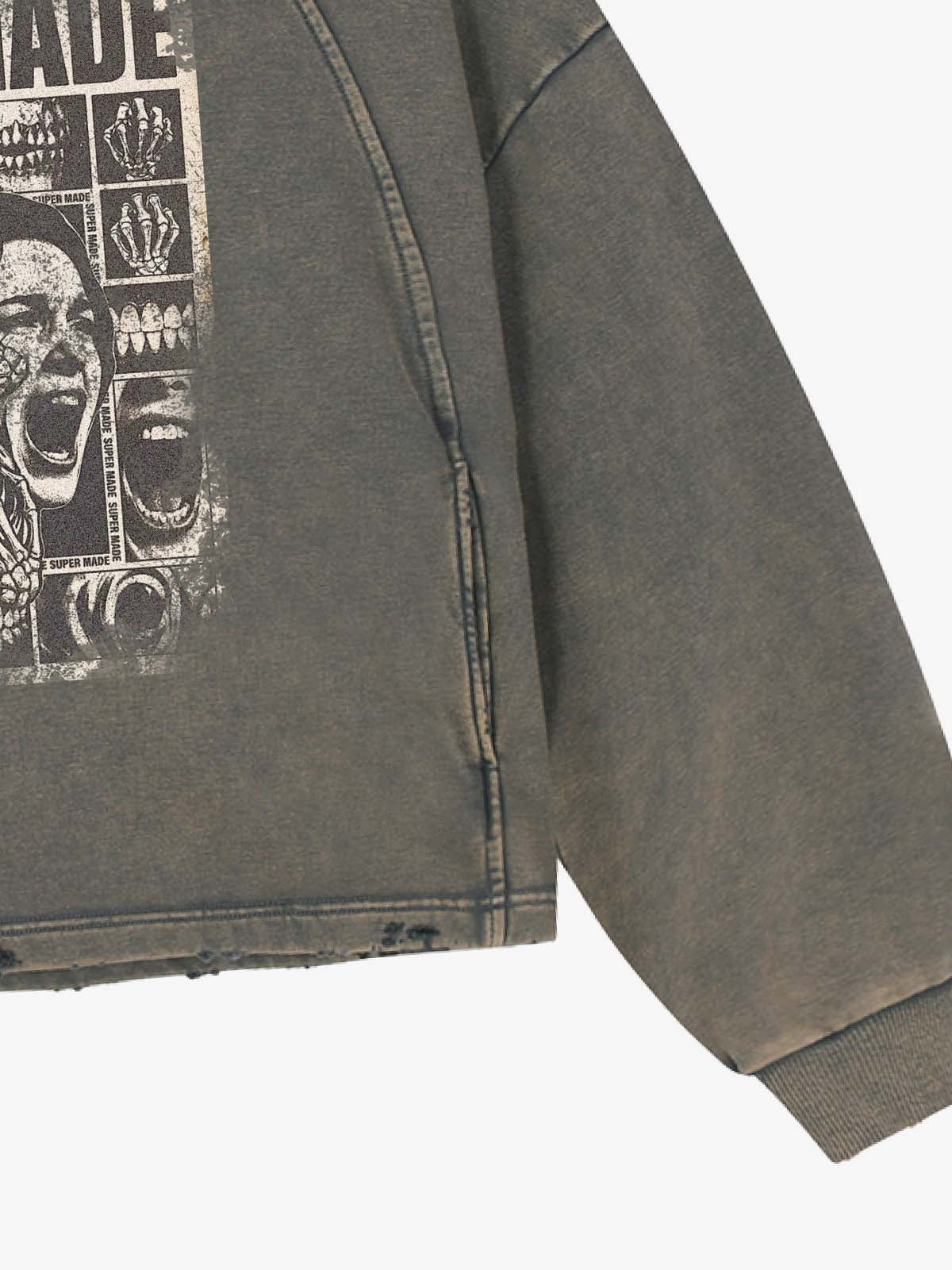 Sudadera con capucha lavada y chillona