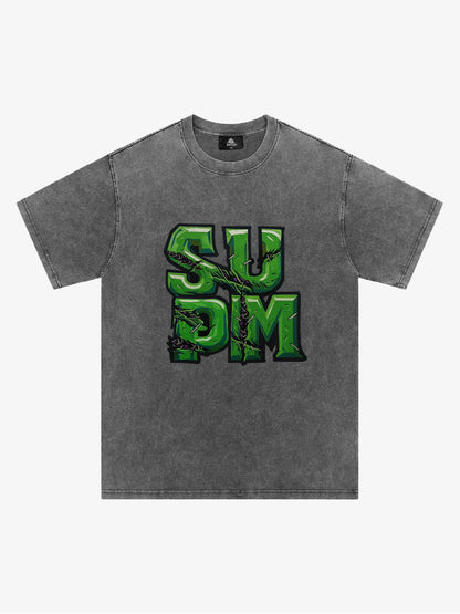 Supermade Street Green Thorn Font T-Shirt 